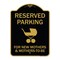 Signmission Reserved Parking for New Mothers & Mothers to Be, Black & Gold Alum Sign, 18" x 24", BG-1824-23090 A-DES-BG-1824-23090 - alternate 1